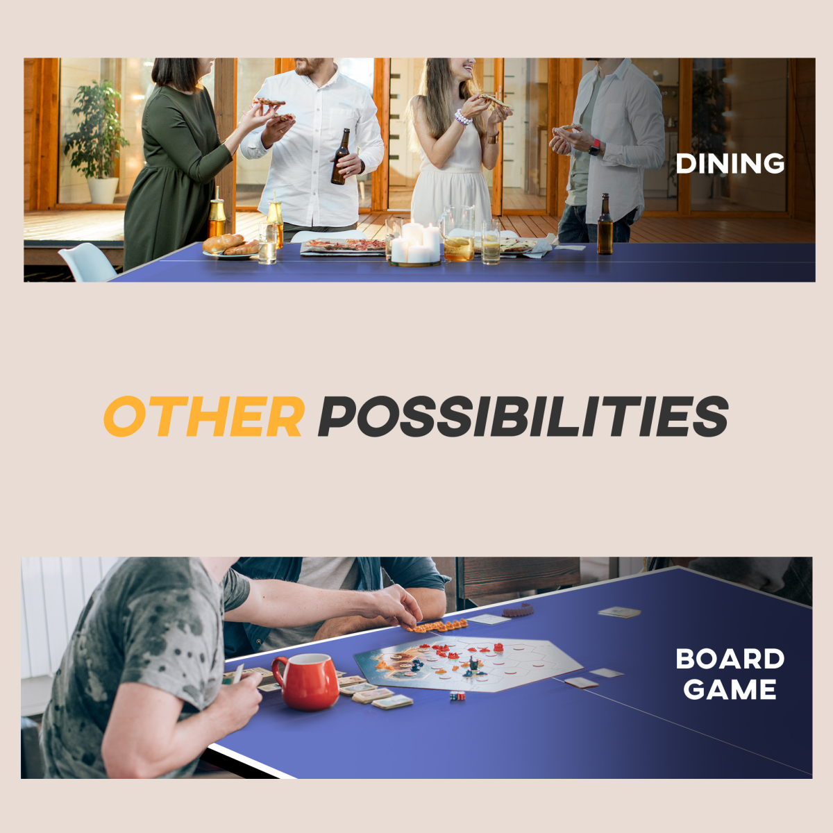 9FT Folding Table Tennis Table with Locking Wheels & Accessories – Blue