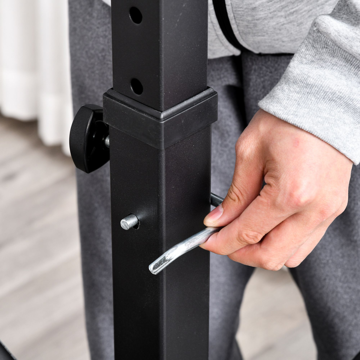 Versatile Full-Body Weight Bench with Leg Extension & Barbell Rack by HOMCOM - All Round Fitness