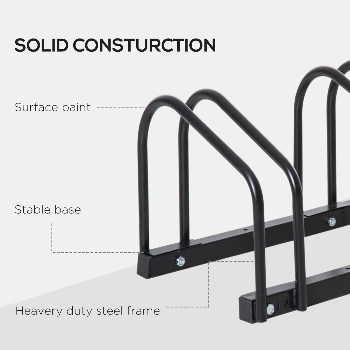 Secure 3-Bike Parking Rack - Durable Locking Stand for Home & Garden - All Round Fitness