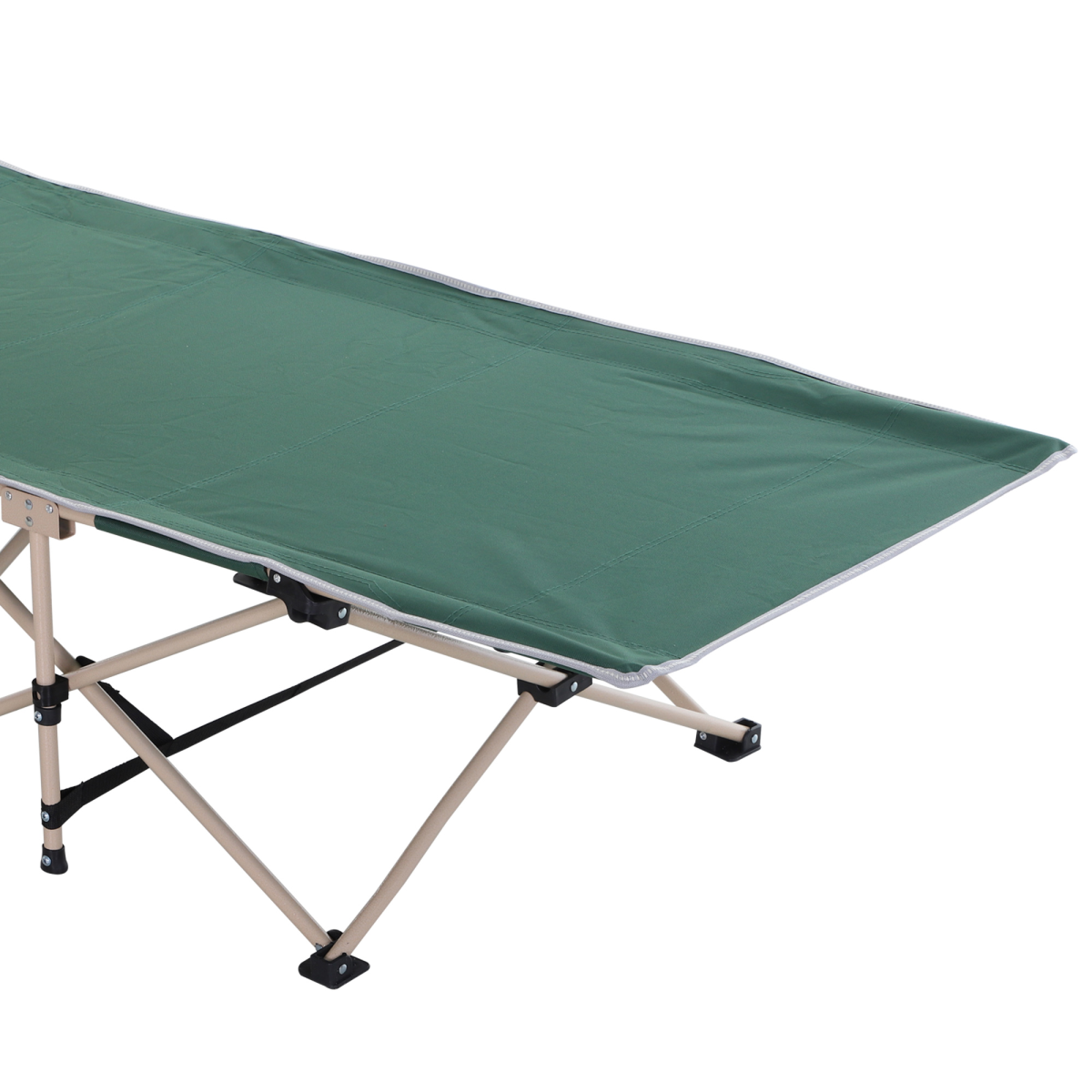 Single Portable Outdoor Military Sleeping Bed Camping Cot Green Outsunny Green