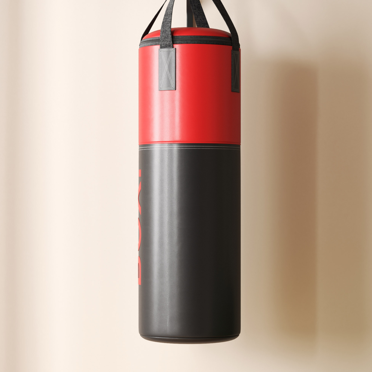 Unfilled Punch Bag with Boxing Gloves & Wall-Mounted Bracket