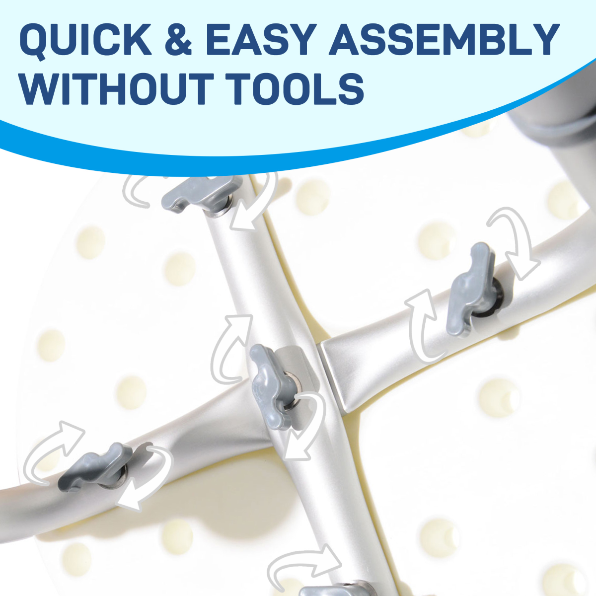 Adjustable Bath Chair & Shower Seat for Elderly - Safe, Slip-Resistant Comfort - All Round Fitness