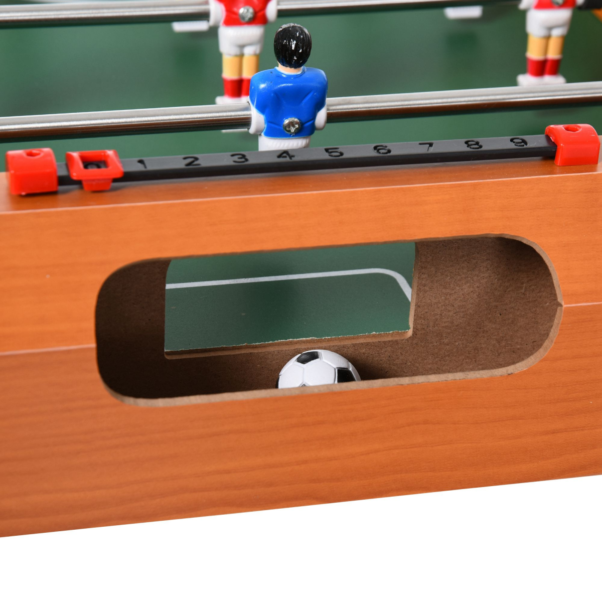 84.5cm Wooden Football Soccer Table – Arcade Game with 2 Balls, for Home, Bar & Game Room