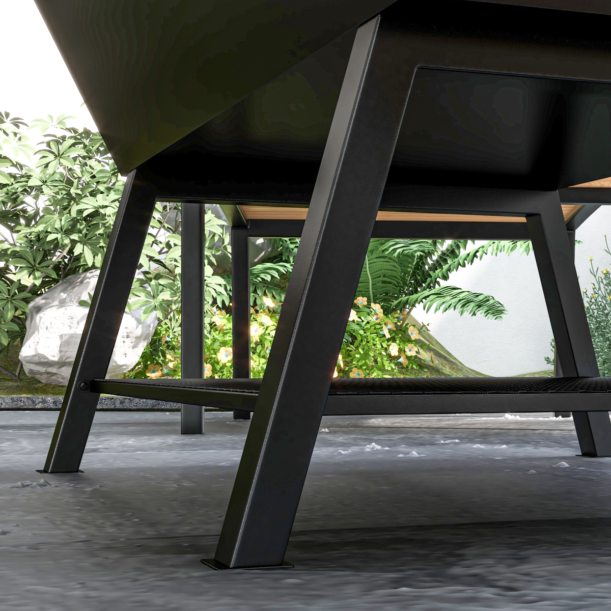 3-in-1 Outdoor BBQ Grill, Rotisserie & Fire Pit with Mesh Cover