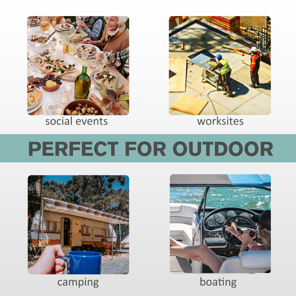 Portable Camping Sink with Soap Dispenser, Towel Holder & 17L Water Tank