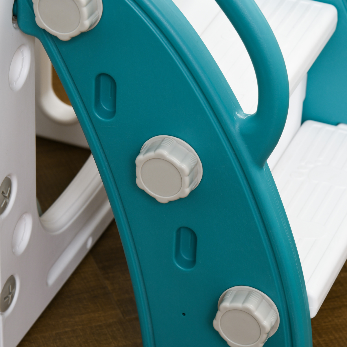 AIYAPLAY 7-in-1 Toddler Slide & Playset with Basketball Hoop, Tunnel & Storage – Yellow Castle Theme