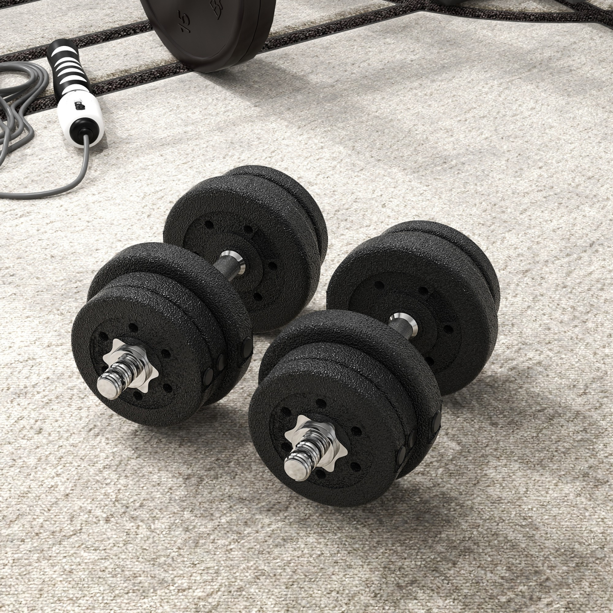 25kg Adjustable Dumbbell Weight Set – Hand Weights for Body Fitness