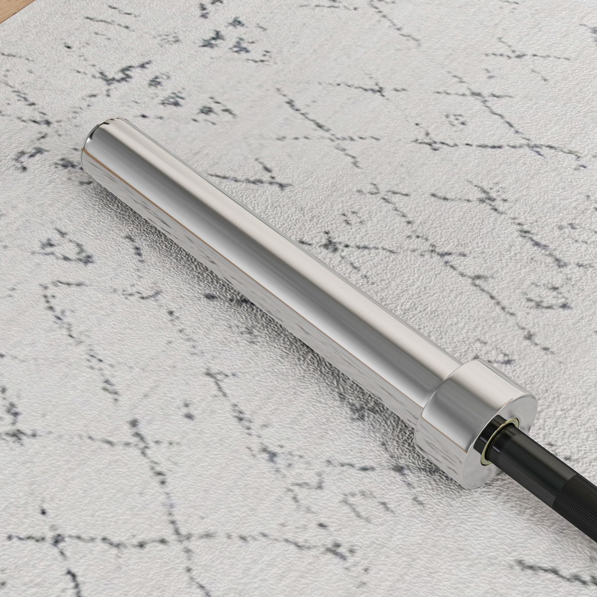 Olympic Barbell Bar – 210cm, 20kg Steel Weightlifting Bar for 2"/5cm Plates with Spring Clips - All Round Fitness