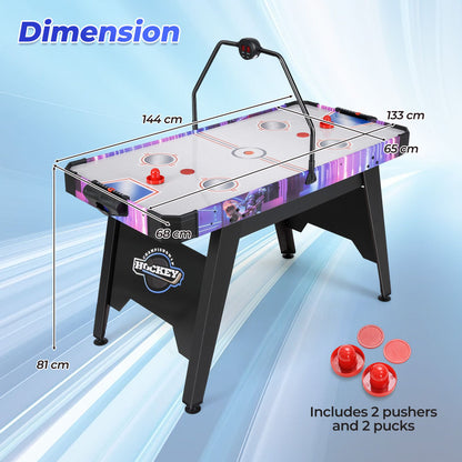 Exciting 144 CM Air Hockey Table with 2 Pucks and 2 Pushers - Perfect for Family Fun and Competitive Play!