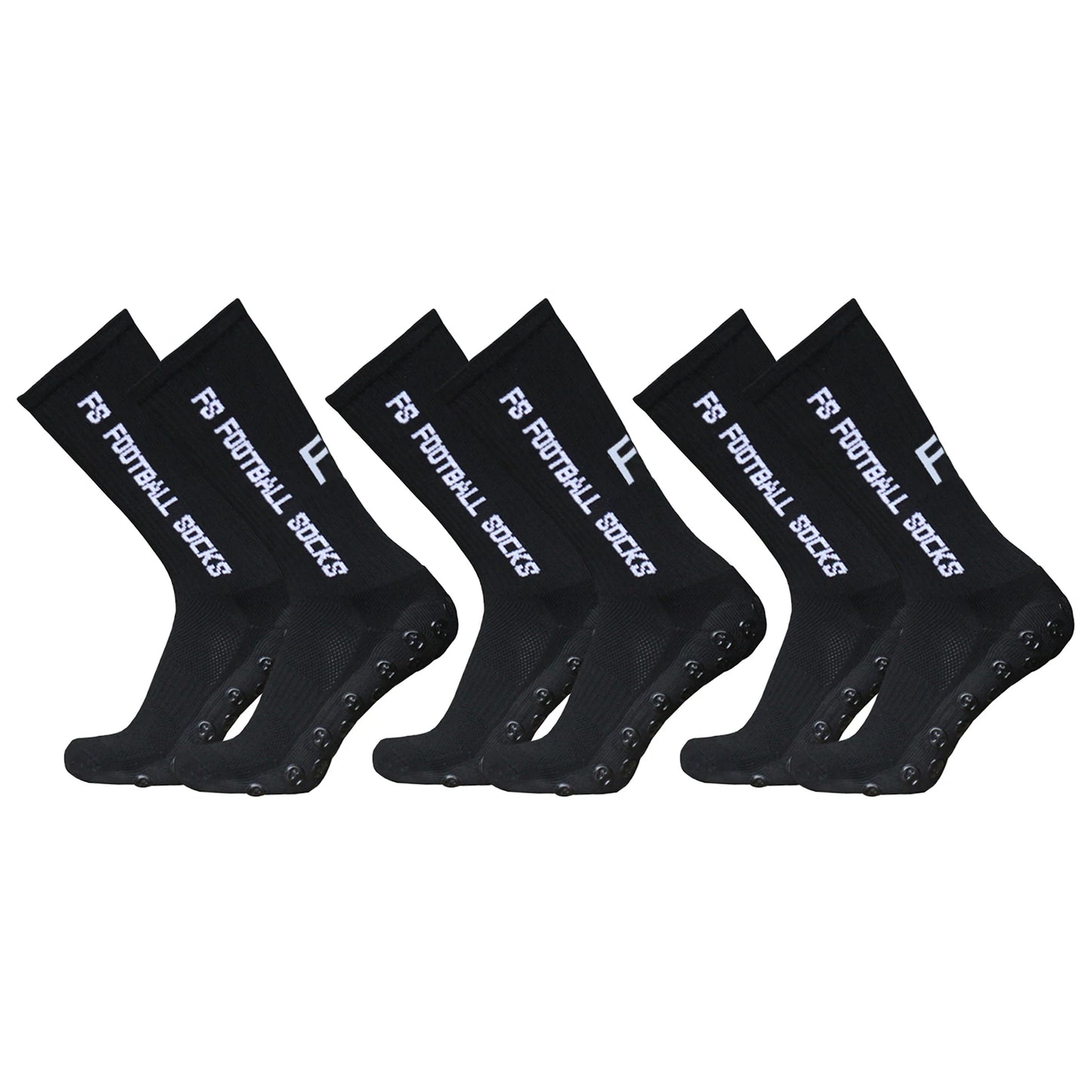 3 Pairs Running Socks Outdoor Sports Stretch Socks Athletic Football Soccer Socks anti Slip Socks with Grips for Ball Sports