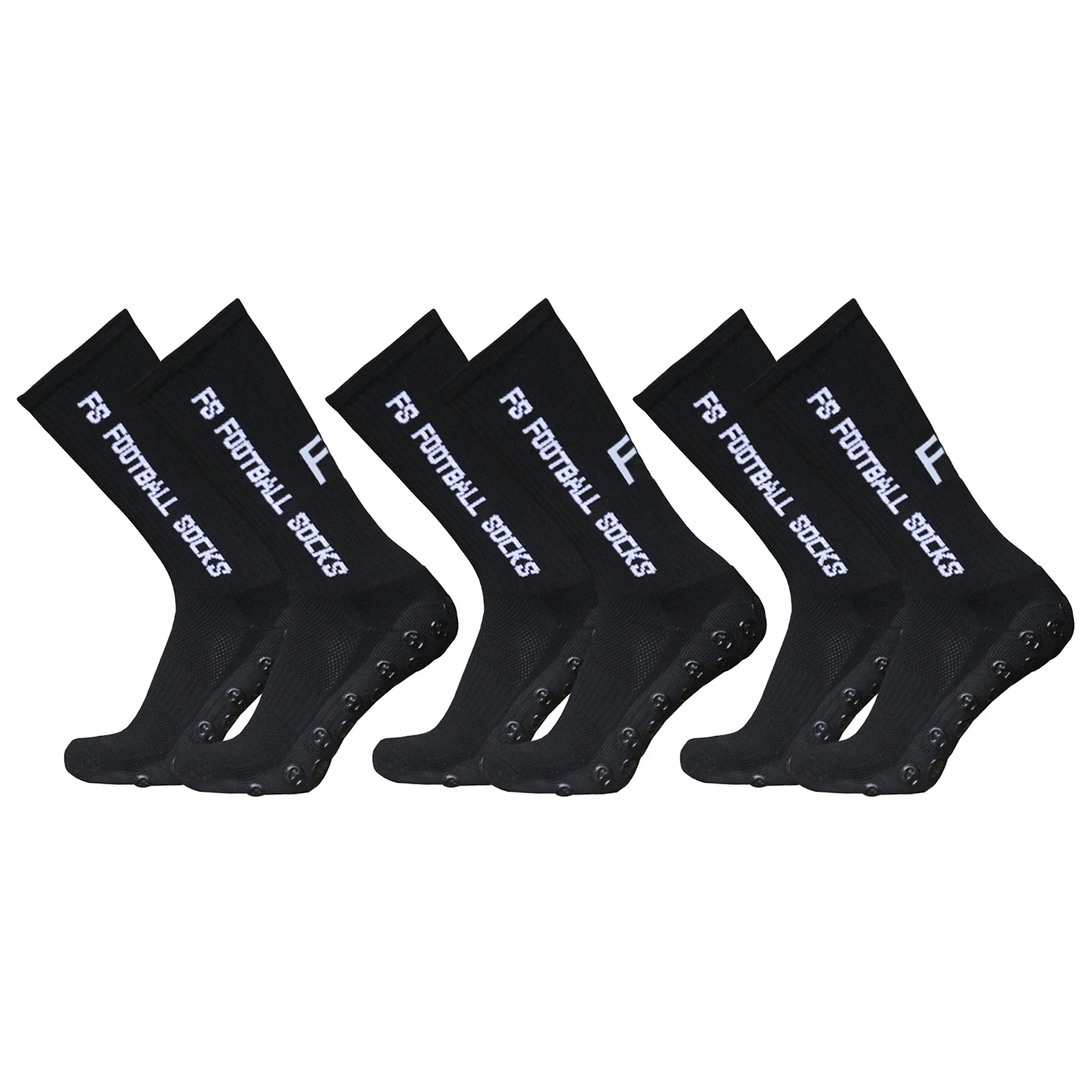 3 Pairs Running Socks Outdoor Sports Stretch Socks Athletic Football Soccer Socks anti Slip Socks with Grips for Ball Sports