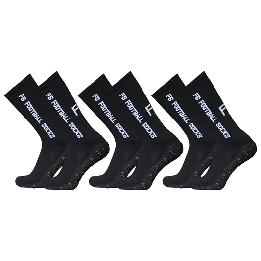 3 Pairs Running Socks Outdoor Sports Stretch Socks Athletic Football Soccer Socks anti Slip Socks with Grips for Ball Sports