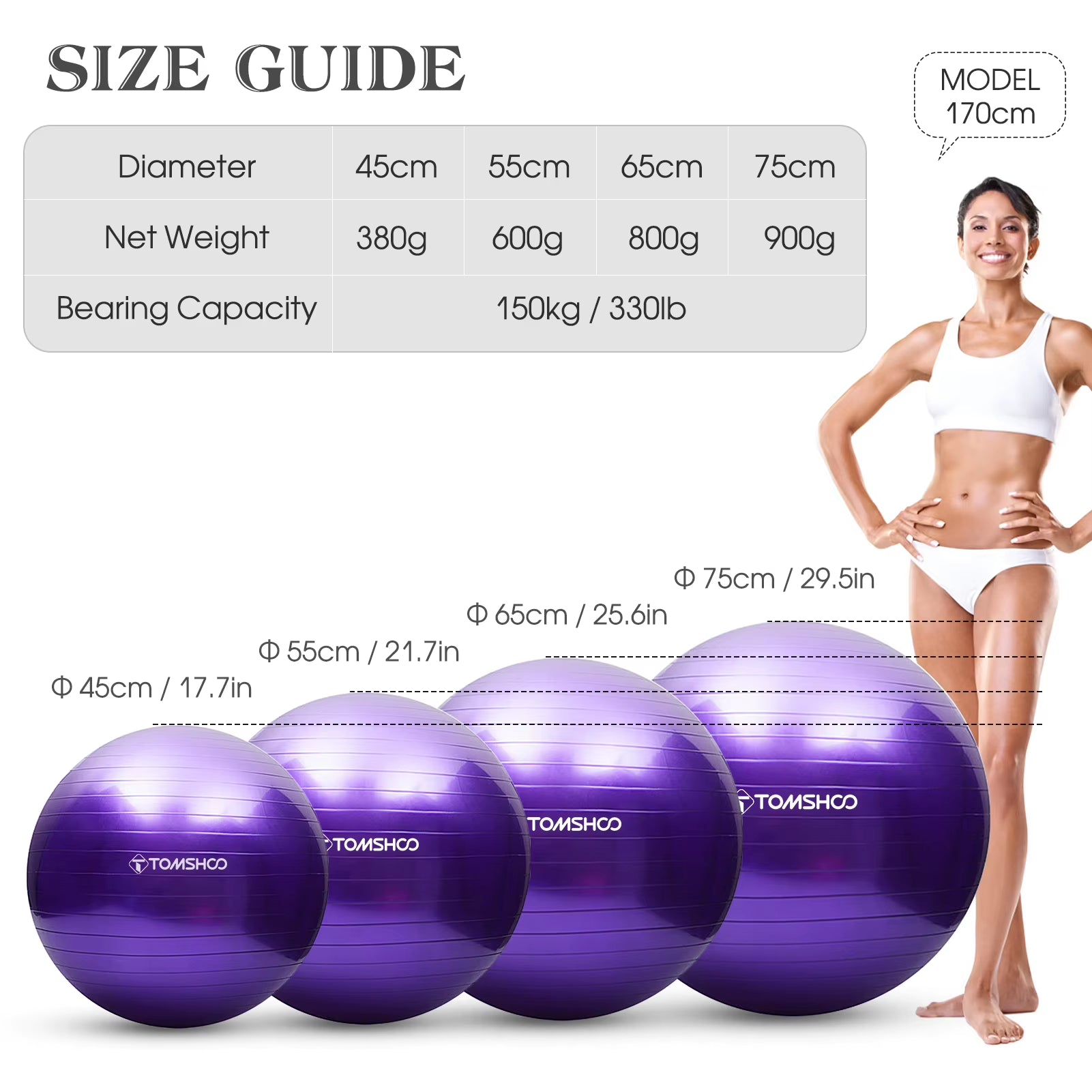 Balance Ball Yoga Ball Explosion Proof Fitness Balance Ball with Air Pump for Pilates Yoga Yoga Ball with Pump Yoga Balance Ball