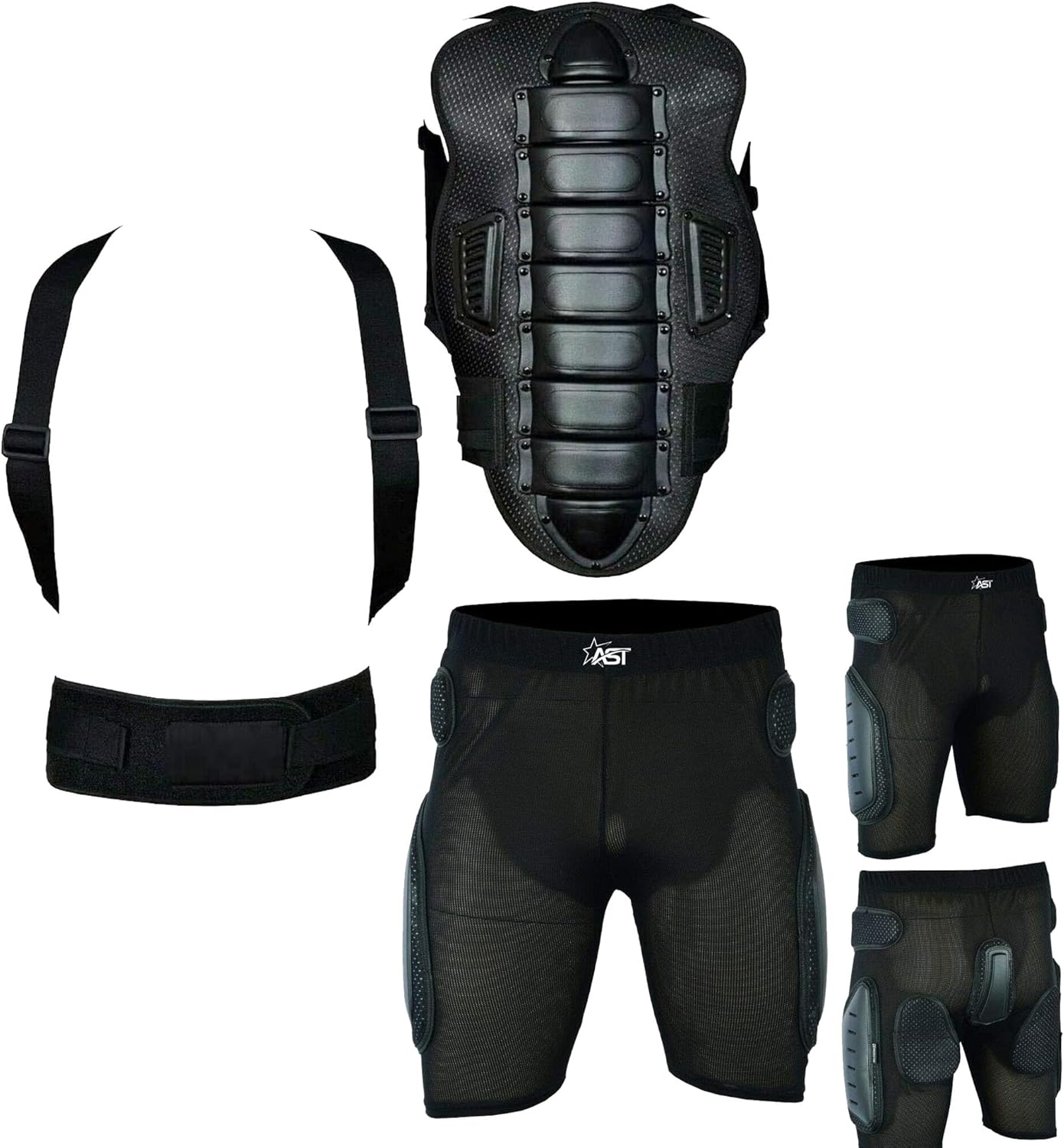STAR AST Motorcycle Back & Spine Protector Set – Motocross Body Armour Gear with Impact-Resistant EVA Foam | Breathable Lightweight Protection for Racing, Riding, Skating & Extreme Sports