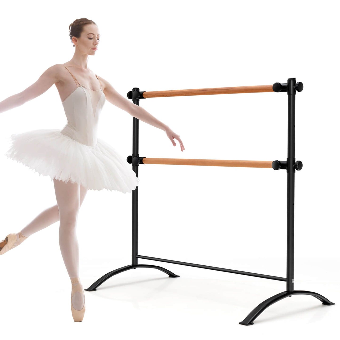 4 Feet Freestanding Ballet Barre with Height Adjustable