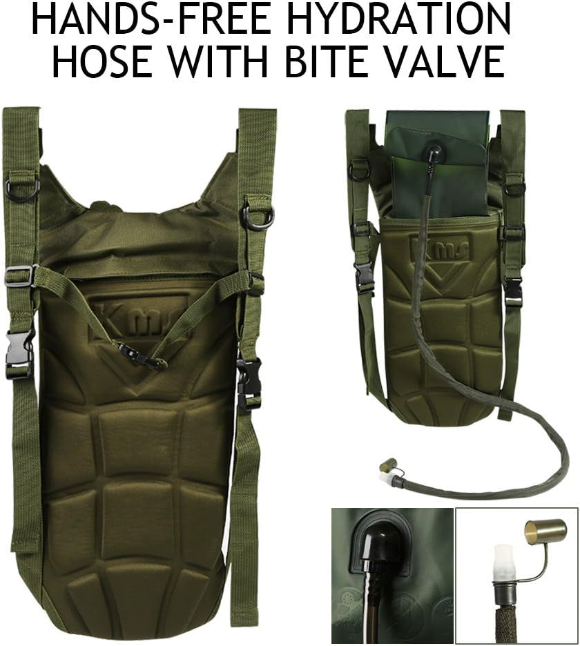 Hydration Backpack with 3L Water Bladder – Lightweight Outdoor Water Bag for Cycling, Running, Hiking, Camping & Climbing | Tactical 600D Oxford Water Pack