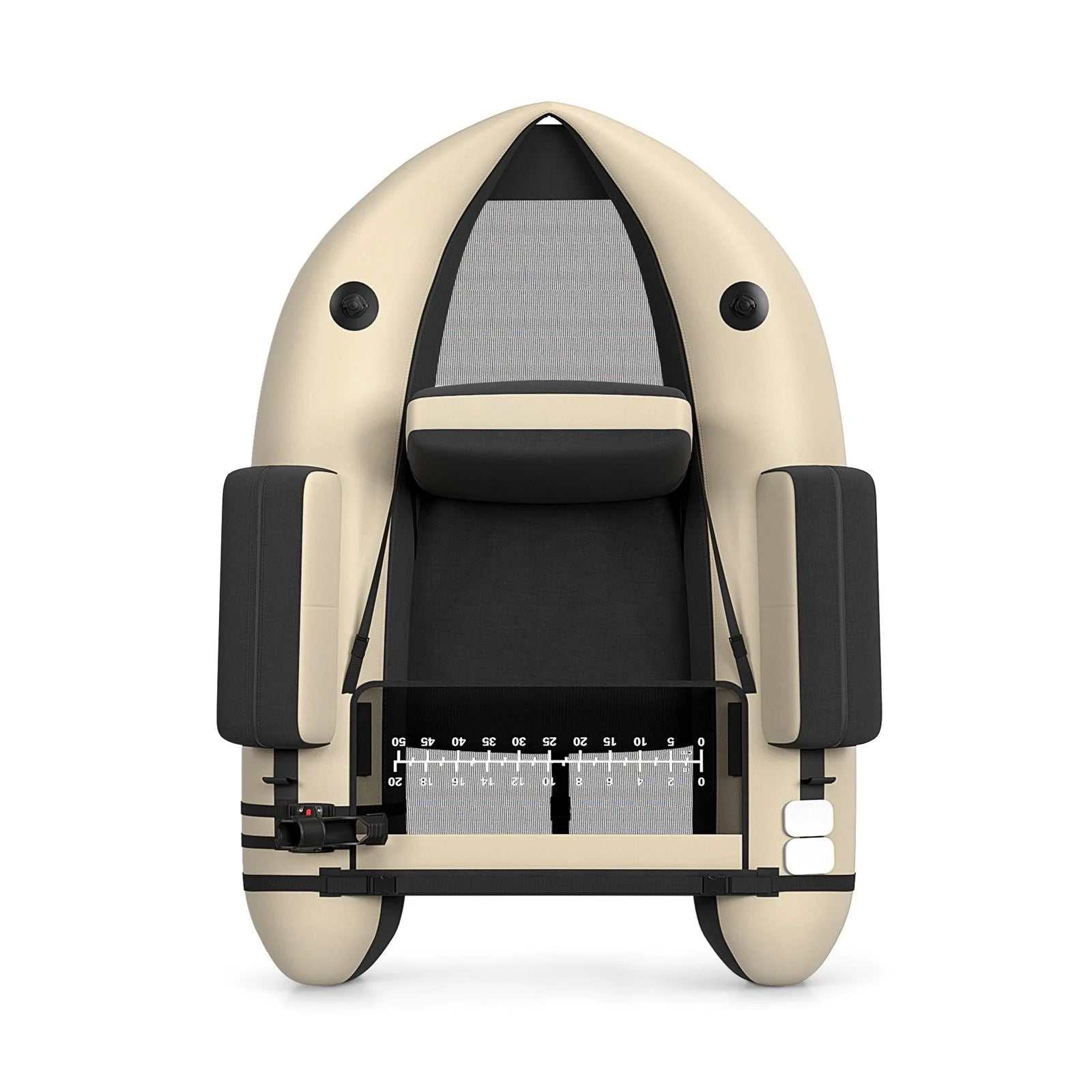 Inflatable Fishing Float Tube with Pump, Paddle, and Storage Compartments