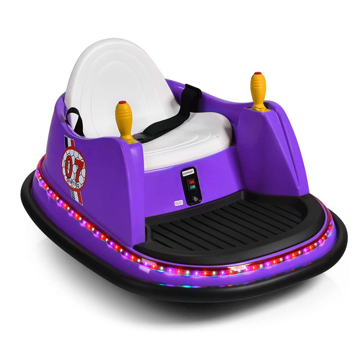 Children's Ride-On Bumper Car with Vibrant Flashing Lights and Music
