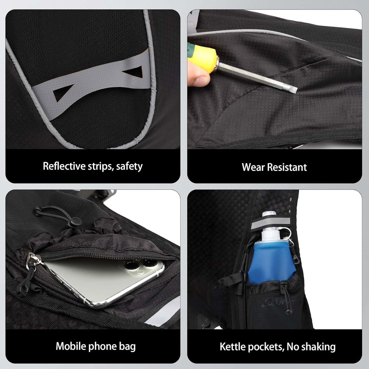 Hydration Backpack with 2L Bladder | Lightweight Running & Cycling Vest for Men & Women | Breathable Marathon, Hiking & Outdoor Sports Pack