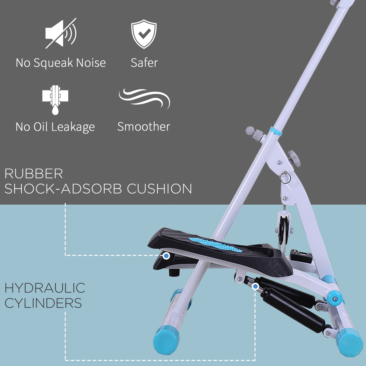 Foldable Cardio Stepper with Handle Bars – Compact Fitness Equipment for Home - All Round Fitness