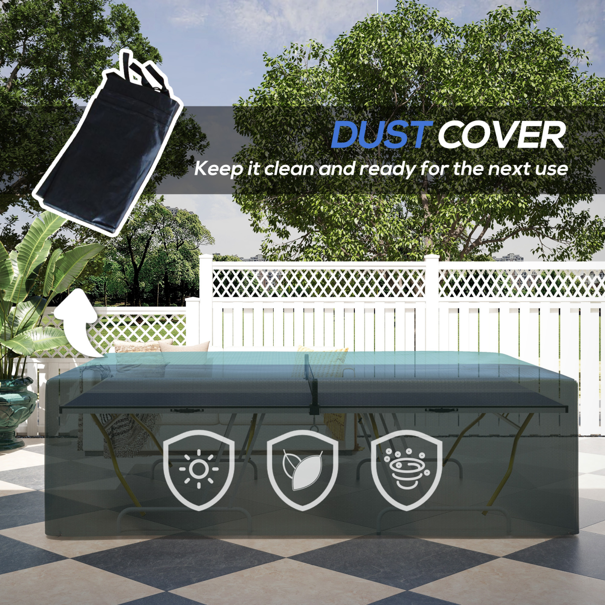 9FT Foldable Table Tennis Table with Net, Paddles, Balls & Protective Cover – Blue