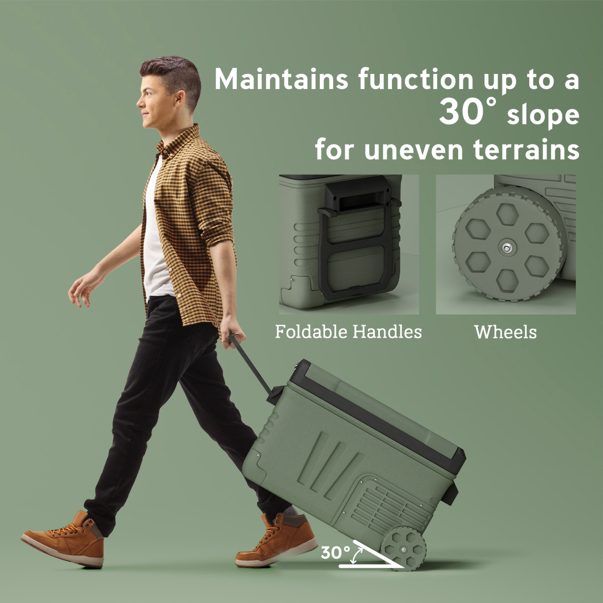 Outsunny 33L Portable Camping Fridge Freezer with Dual Zone, Car & Home Use, -20℃ to 20℃