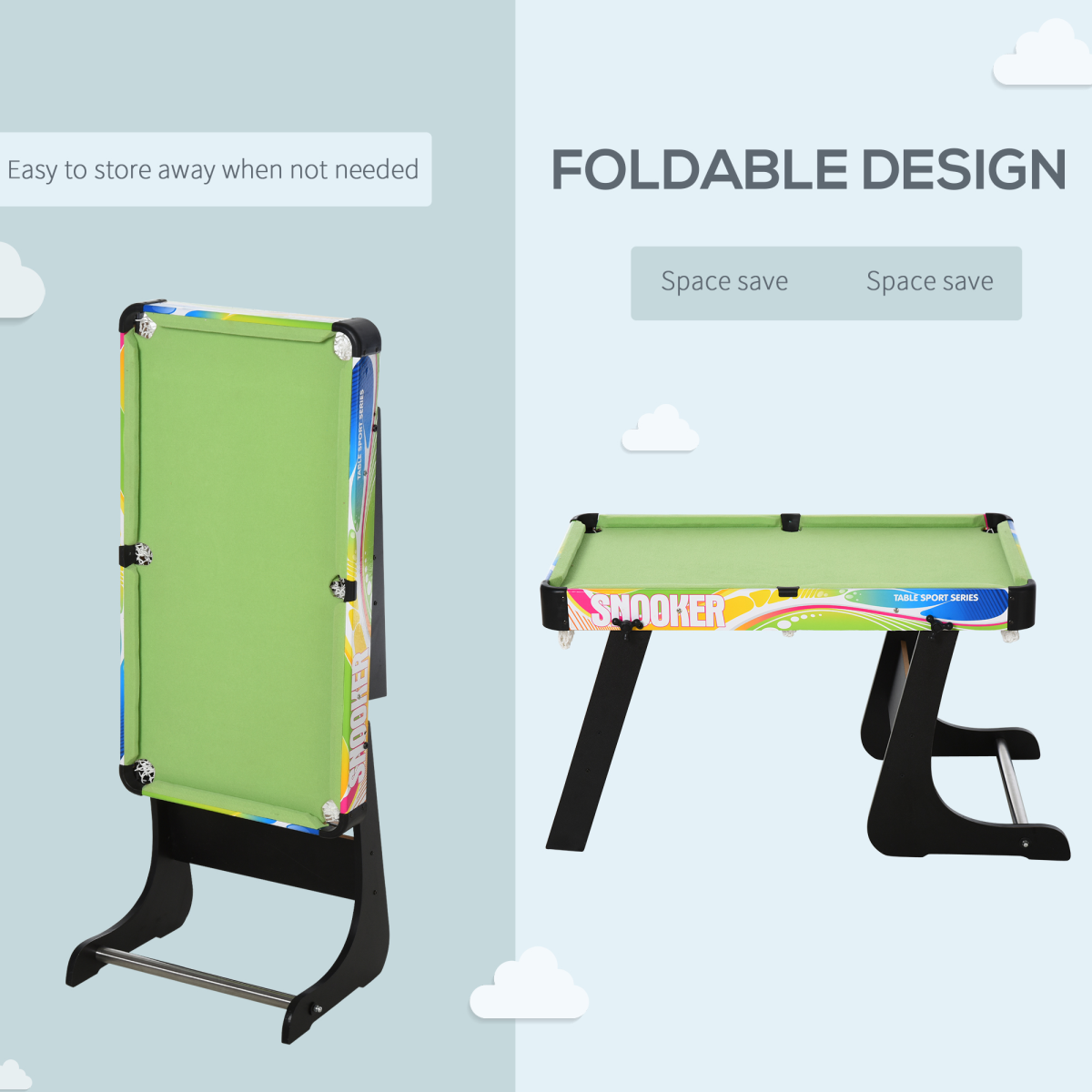4-in-1 Foldable Game Table – Football, Table Tennis, Hockey & Pool for Home Entertainment