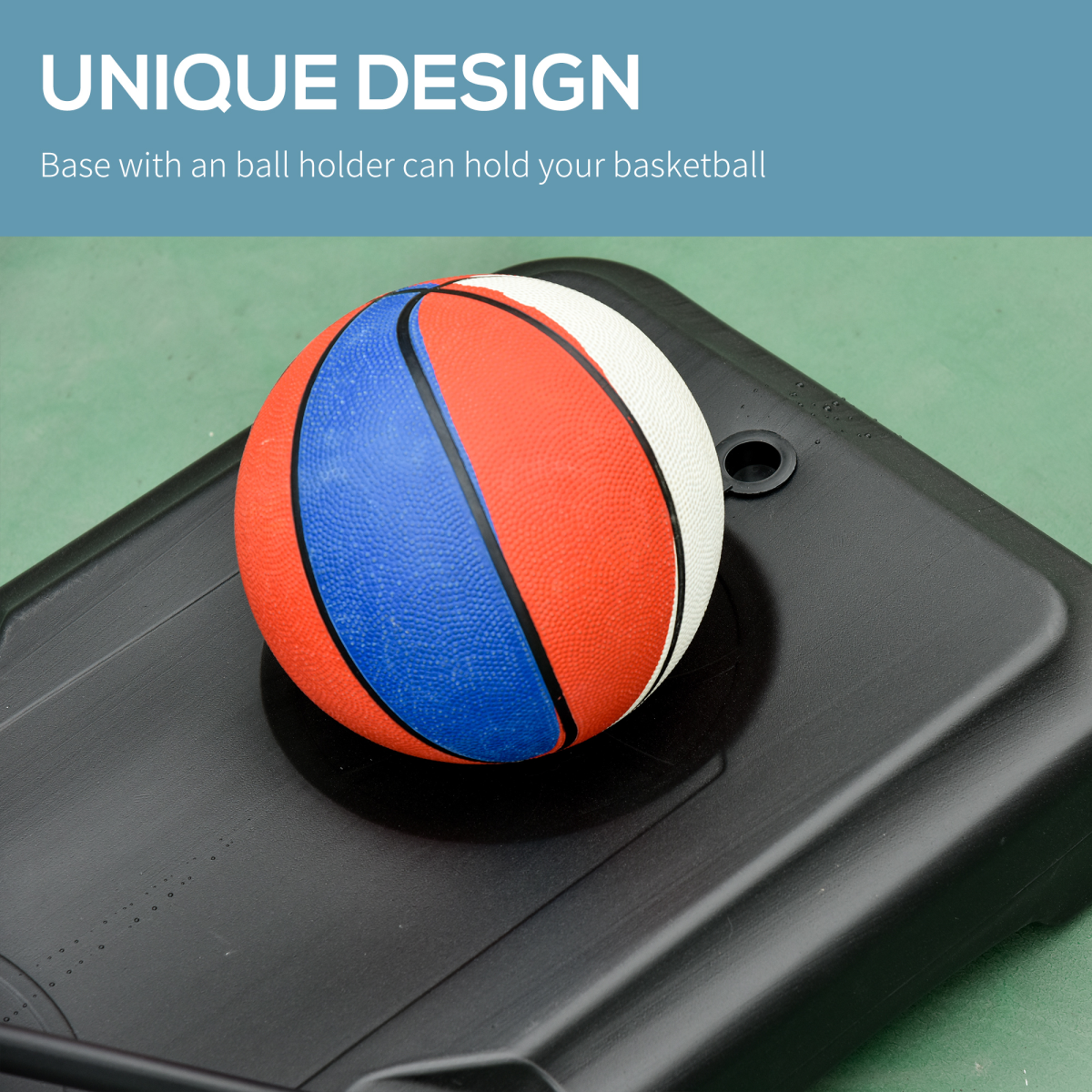 Portable Basketball Hoop Stand with Adjustable Height 160–210cm, Sturdy Base & Wheels