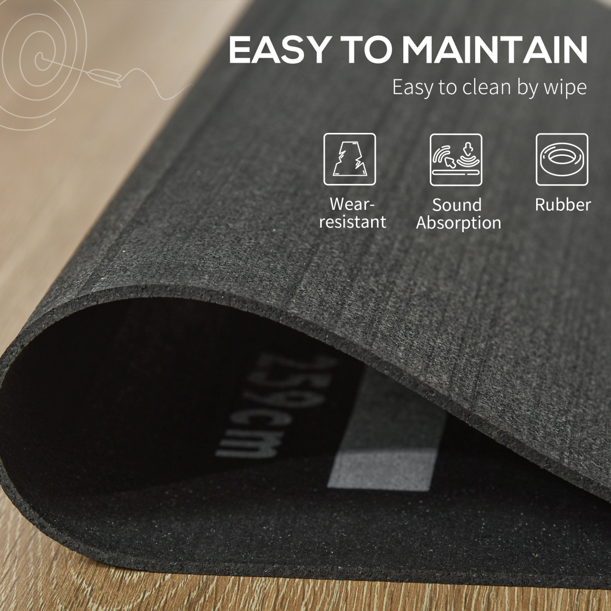 Professional Rubber Darts Mat with 4 Throwing Distances – Pub, Club & Home Use, Black