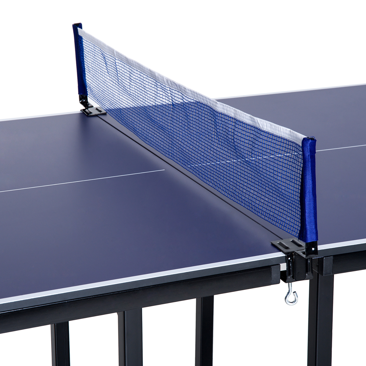 183cm Foldable Table Tennis Table with Net – Indoor Ping Pong Game, Blue