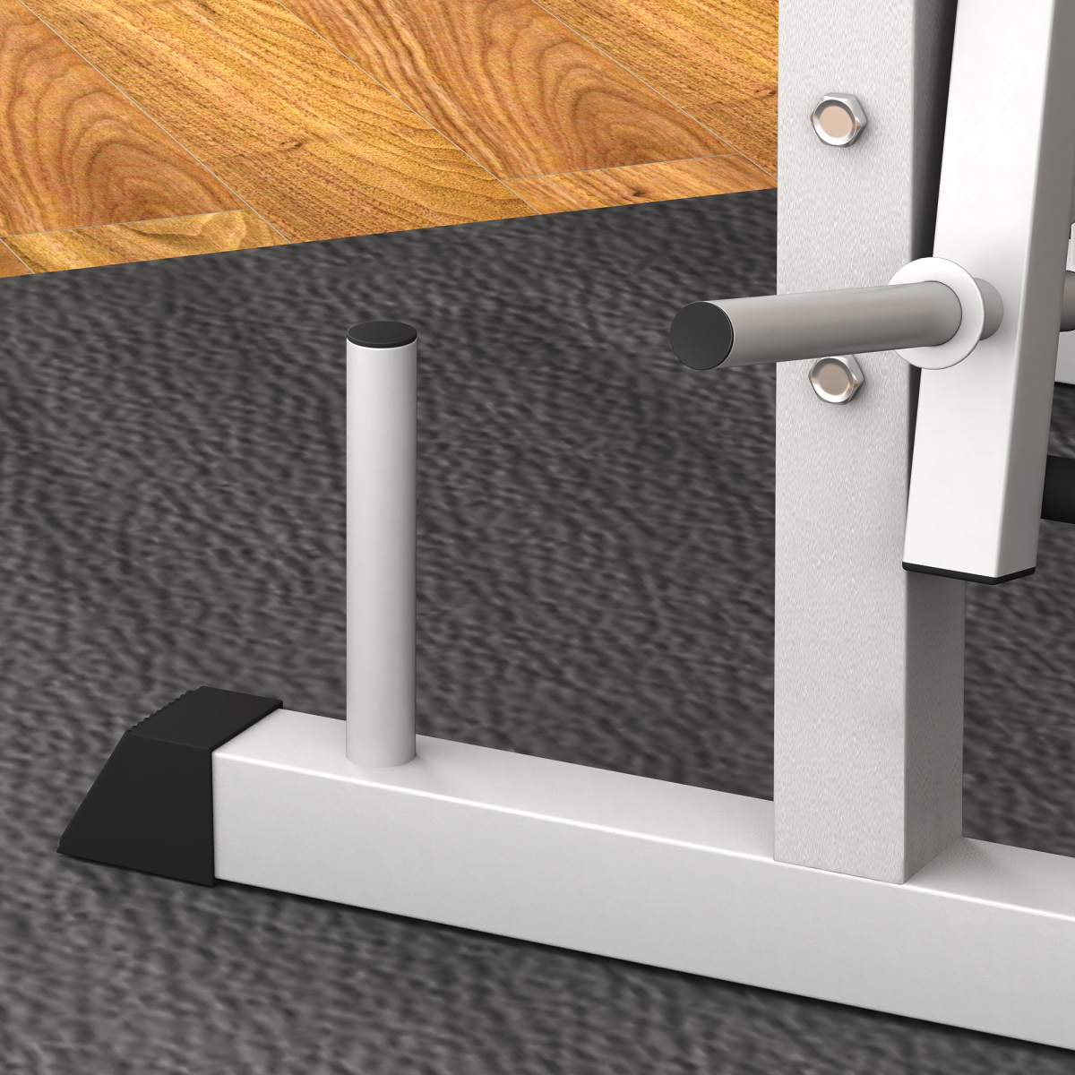 Adjustable Weight Bench with Squat Rack, Leg Developer & Preacher Curl, Grey