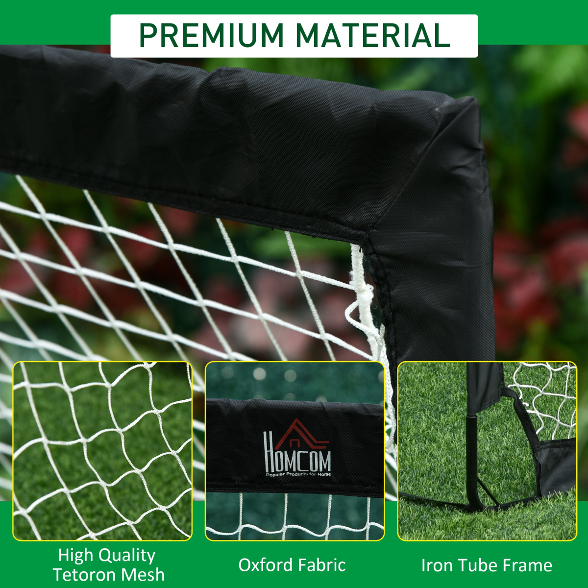 Portable 6'x3' Folding Football Goal with All-Weather Net for Family Fun! - All Round Fitness