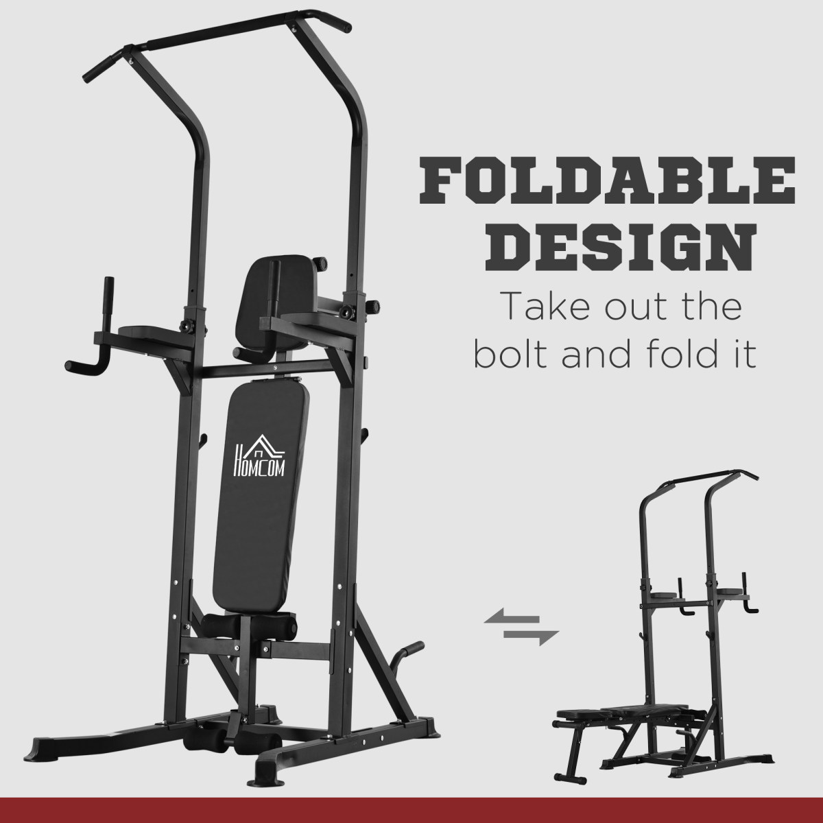 Versatile Adjustable Dip & Pull-Up Stand – Ultimate Home Fitness Solution - All Round Fitness