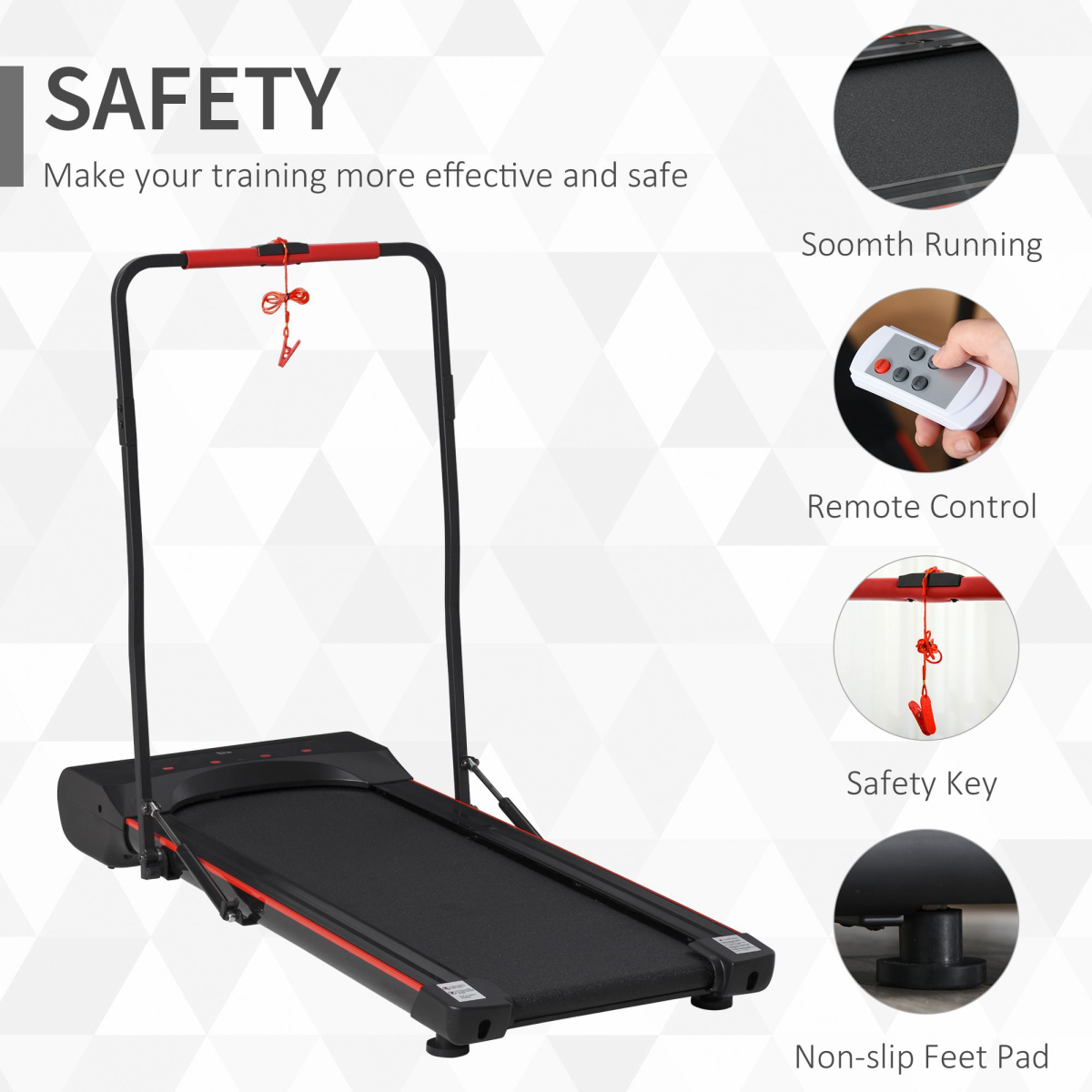 Walking Machine with LED Display & Remote Control – Foldable Treadmill for Home Fitness (1–6km/h) - All Round Fitness