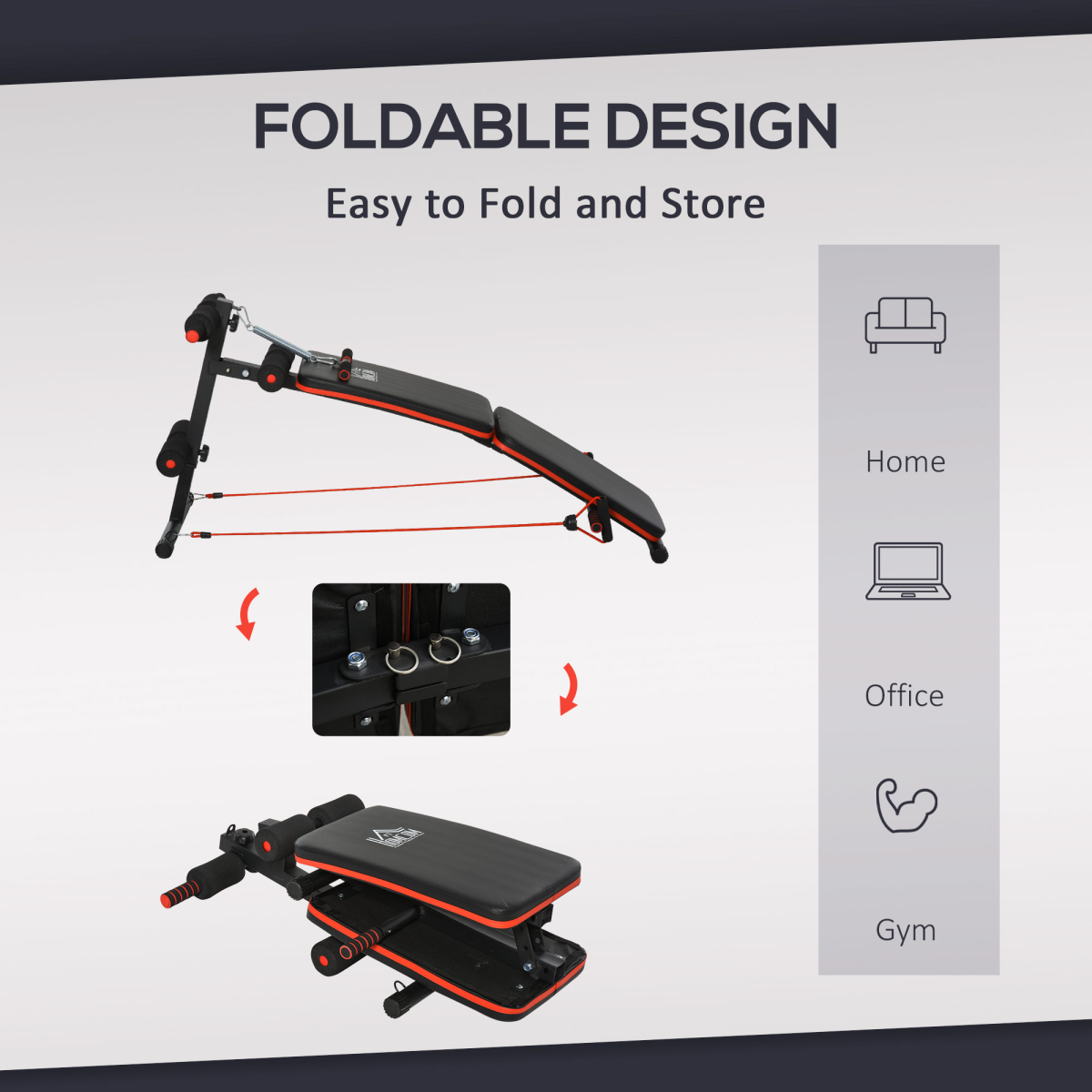 Ultimate Foldable Sit-Up Bench - Home Gym Core & Flexibility Trainer - All Round Fitness