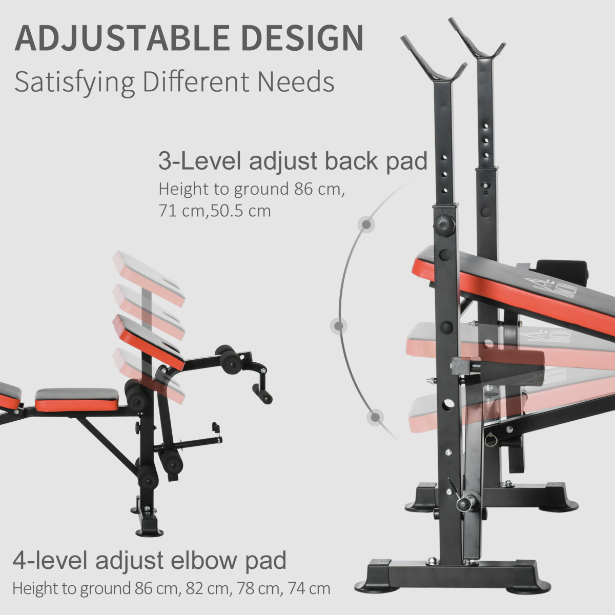 Ultimate Adjustable Weight Training Bench with Squat Rack & Leg Extension - All Round Fitness