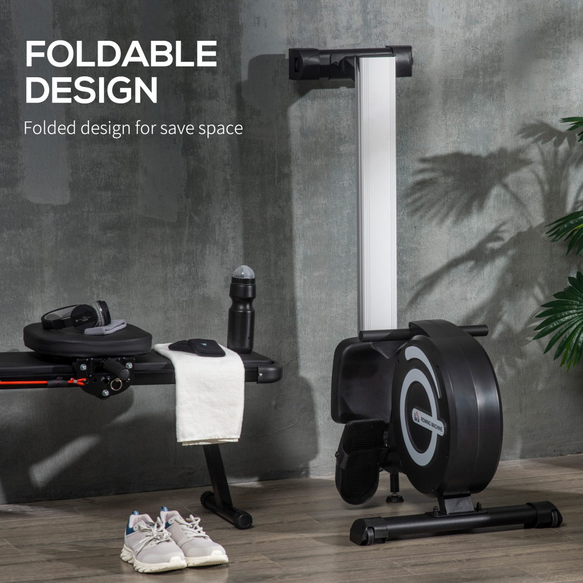 Adjustable Magnetic Rowing Machine with LCD Monitor & 8 Resistance Levels