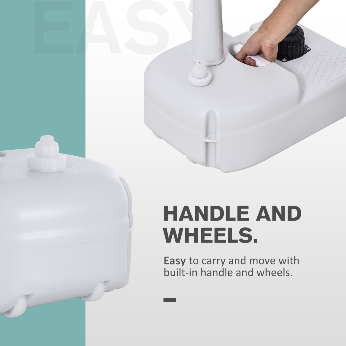 Portable Camping Sink with Soap Dispenser, Towel Holder & 17L Water Tank
