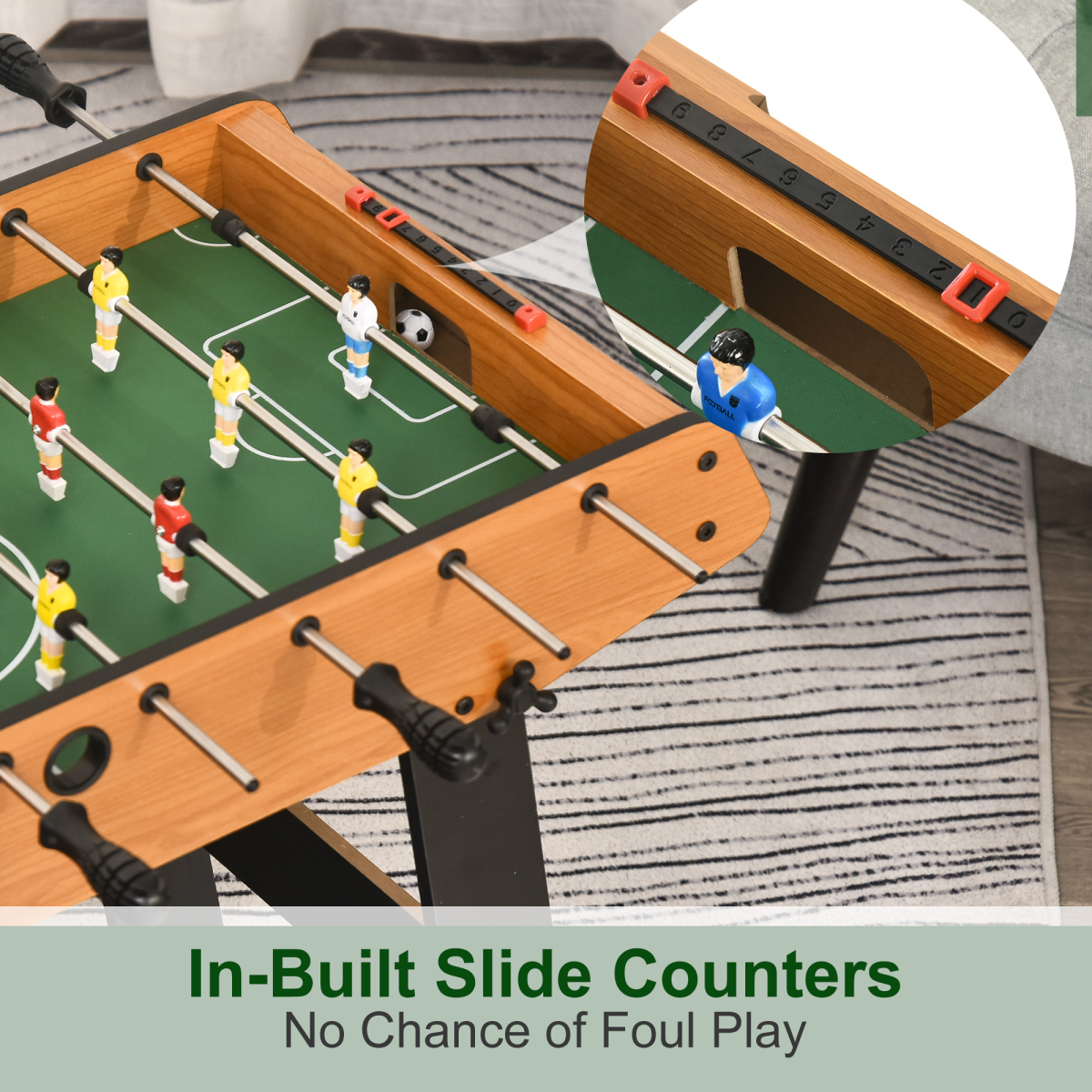 Folding Foosball Table – Compact Mini Football Game for Kids & Families