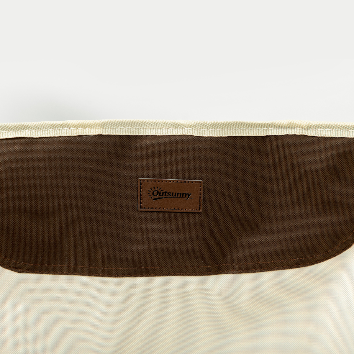 Outsunny Folding Camping Chair with Storage Pocket & Carry Bag – White