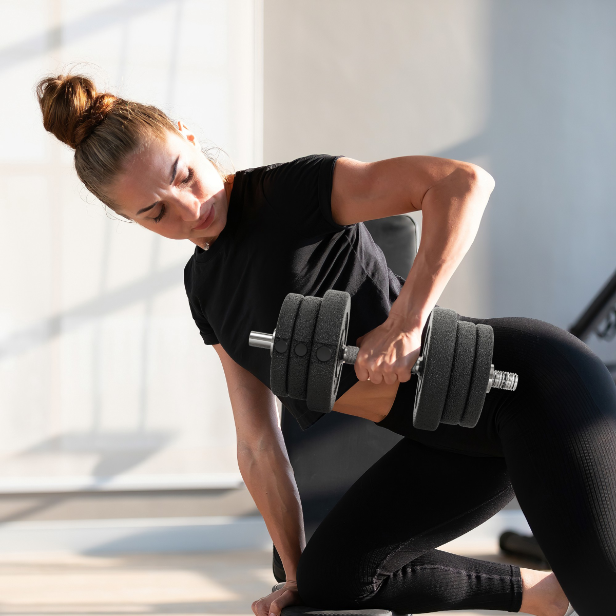 25kg Adjustable Dumbbell Weight Set – Hand Weights for Body Fitness