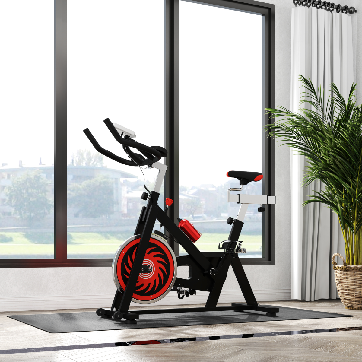 Protective Thick Gym Equipment Mat - Anti-Slip, Durable & Portable by HOMCOM - All Round Fitness