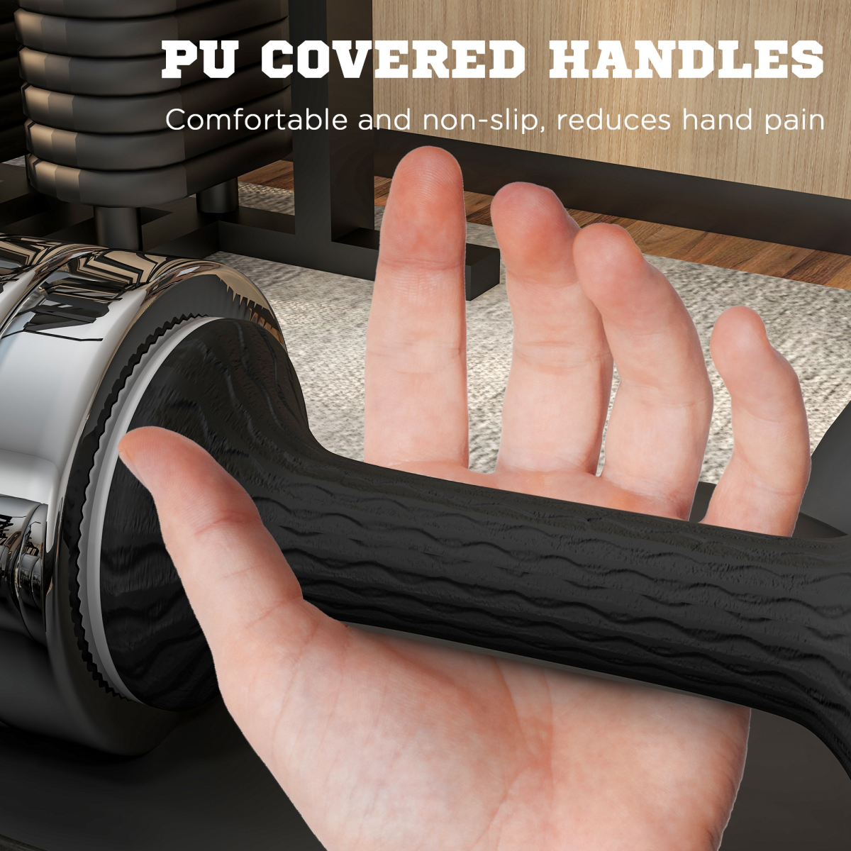 Adjustable Dumbbells Set – 2 x 10kg Free Weights with Anti-Slip Grip & Storage Box - All Round Fitness