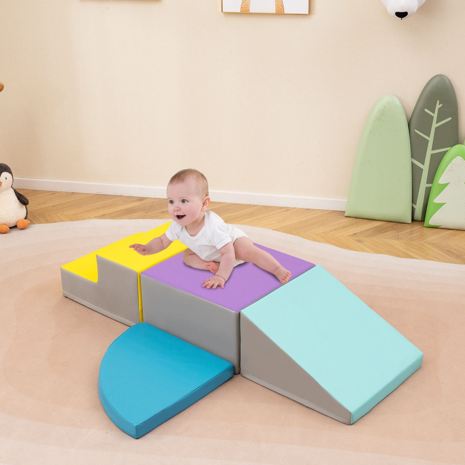 4-Piece Infant Foam Climbing and Crawling Play Set
