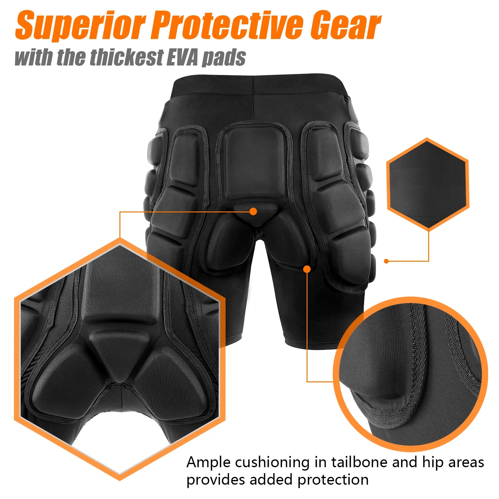 3D Ski Hip Protector Pants Winter Skating Protective Hip Pad Snowboarding Impact Shorts Ski Ice Skating Roller Snowboard Gear