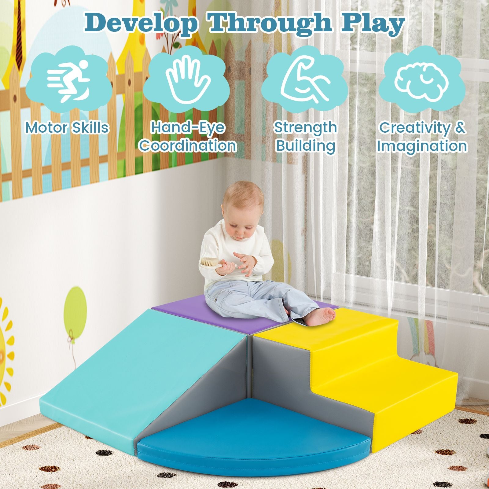 4-Piece Infant Foam Climbing and Crawling Play Set
