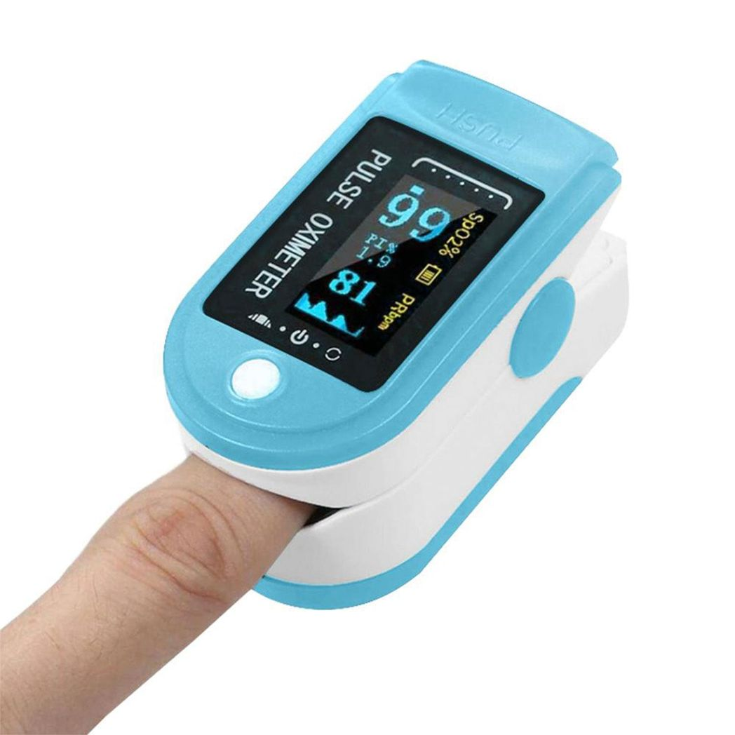 Aquarius Blue Finger Pulse Oximeter V2 – Oxygen Saturation & Heart Rate Monitor (FDA Approved)