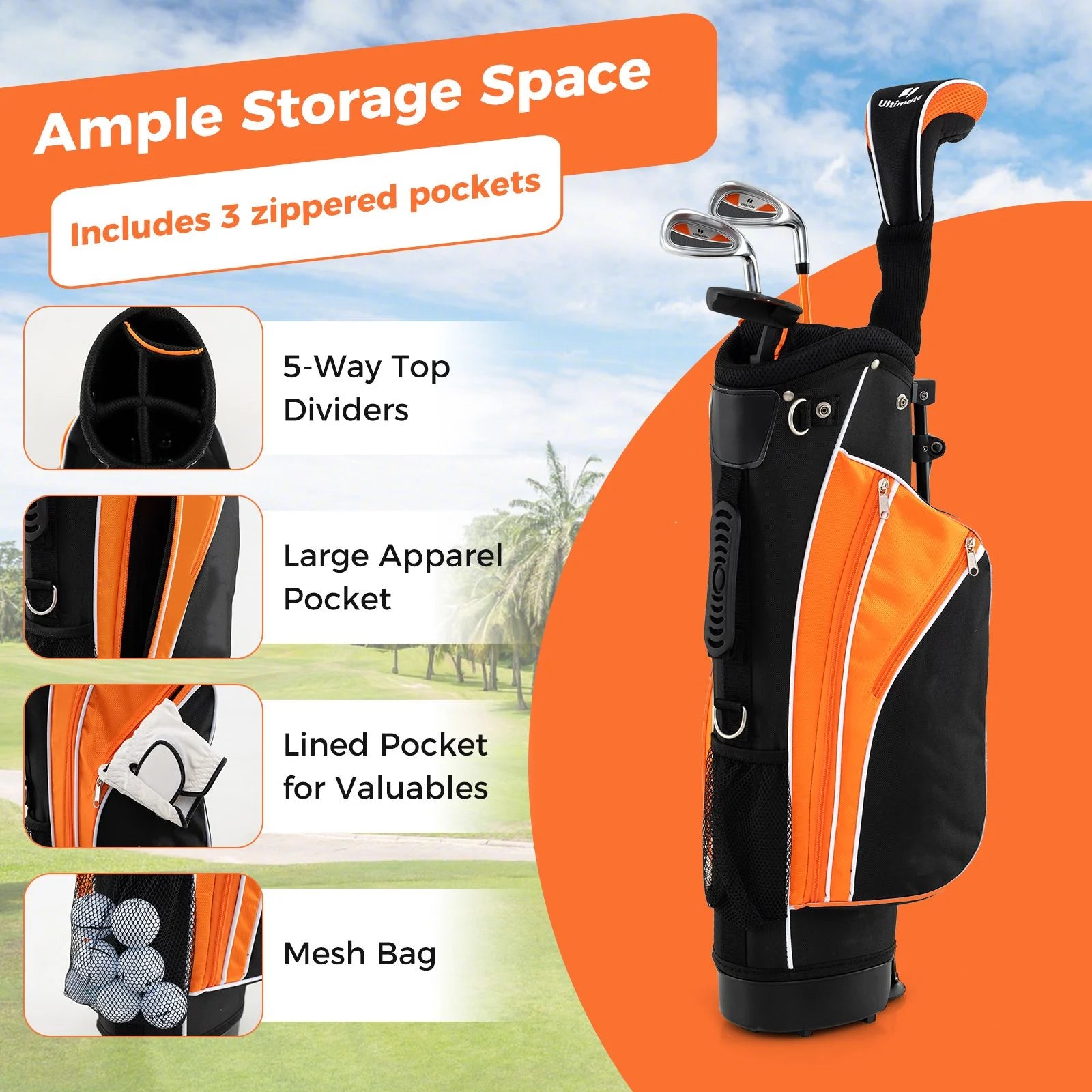 Complete Golf Club Set for Children Aged 8-13 Years