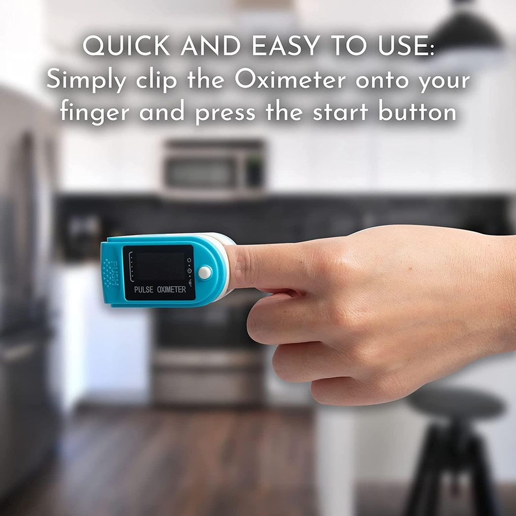 Aquarius Blue Finger Pulse Oximeter V2 – Oxygen Saturation & Heart Rate Monitor (FDA Approved)