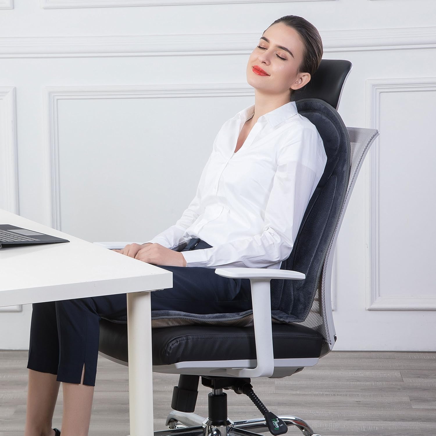 Back Massager with Heat – Vibration Massage Seat Cushion for Back and Thigh Pain Relief | 6 Motors, 2 Heat Levels & Timer | Relaxing Home and Office Chair Pad – Ideal Gift for Women & Men